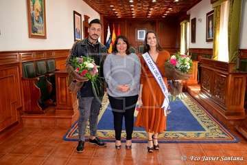 Recepción oficial a Nauzet Afonso y a Daida López (Foto TA)